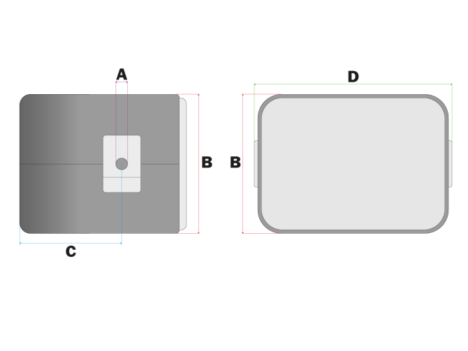 Headlight square 150mm black replica clear glass A-quality product